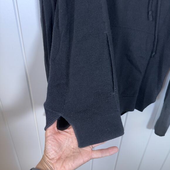 Lululemon Sweater Womens Sit in Lotus Black Merino Wool Knit Size See Measures - Picture 5 of 7